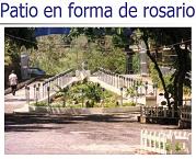 Entrada al Santuario del Pozo, jardín formando un rosario